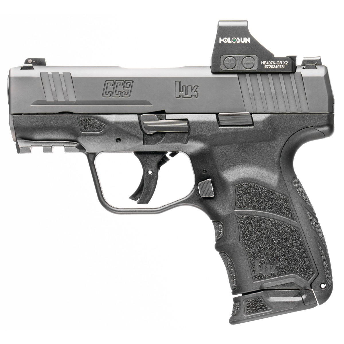 HK CC9 Micro-Compact 9mm 3.32" Bbl Optics Ready Pistol w/(1) 10rd & (1) 12rd Mags 81000550 - Two round Magazine