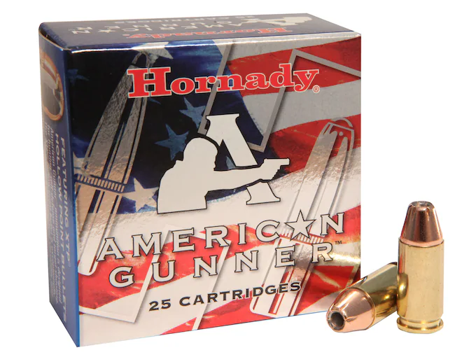 Hornady American Gunner 9MM Luger P Ammo 124 Grain Hornady Xtp Jacketed Hollow Point 500 Rounds