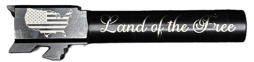 Land Of the Free Logo Combat Armory barrel Fits Glock 19 New 9mm Match Grade Barrel Threaded