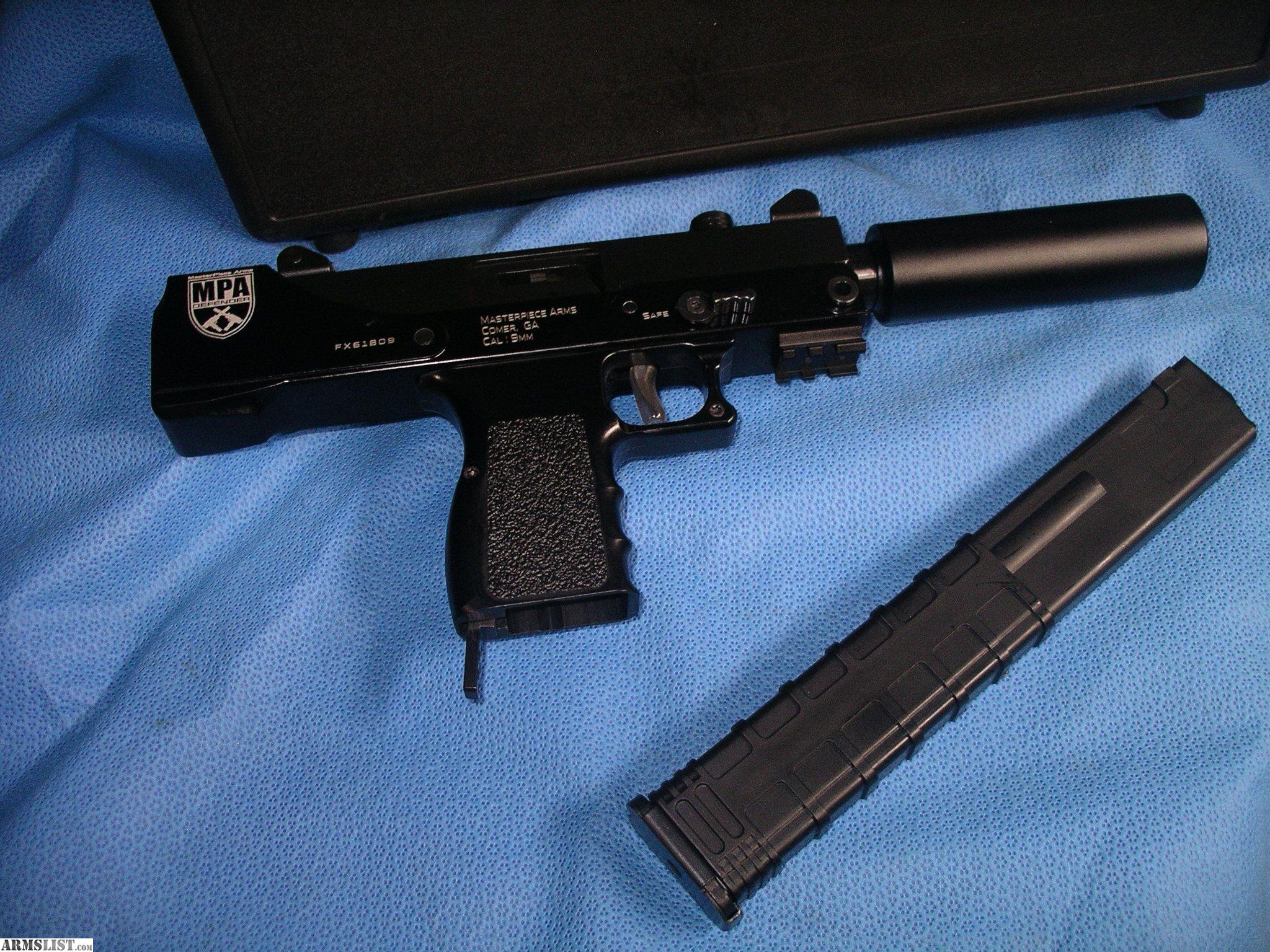 Masterpiece Arms 30SST Defender Pistol 9MM 30RD