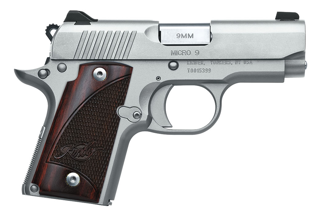 Micro 9 Stainless 9mm Luger with Rosewood Grips
