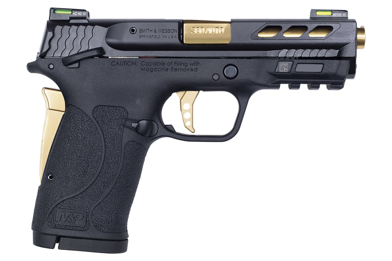 MP380 Shield EZ Performance Center 380 ACP Pistol with Gold Ported Barrel