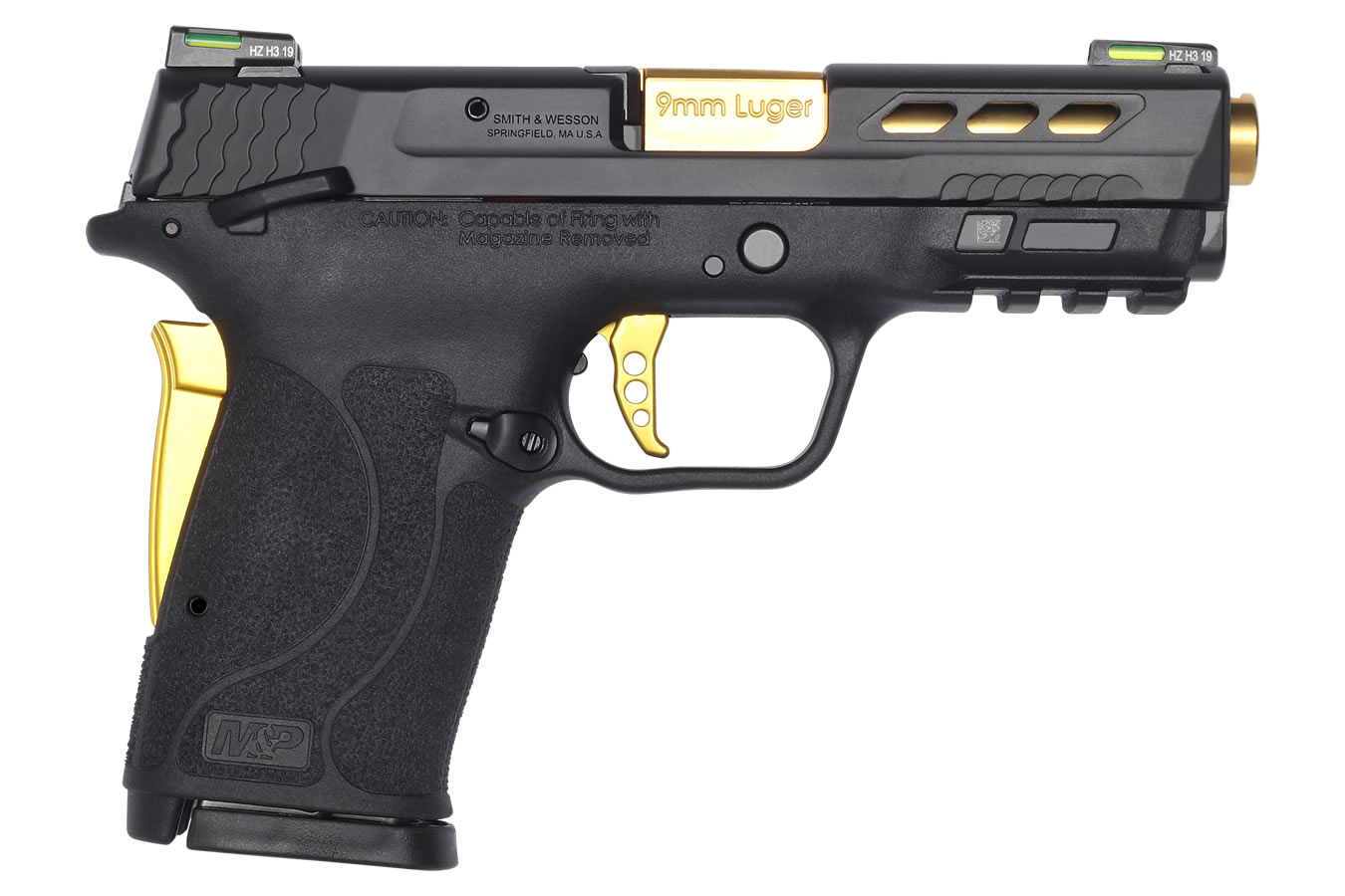 MP9 Shield EZ 9mm Performance Center Pistol with Gold Ported Barrel and Thumb Safety