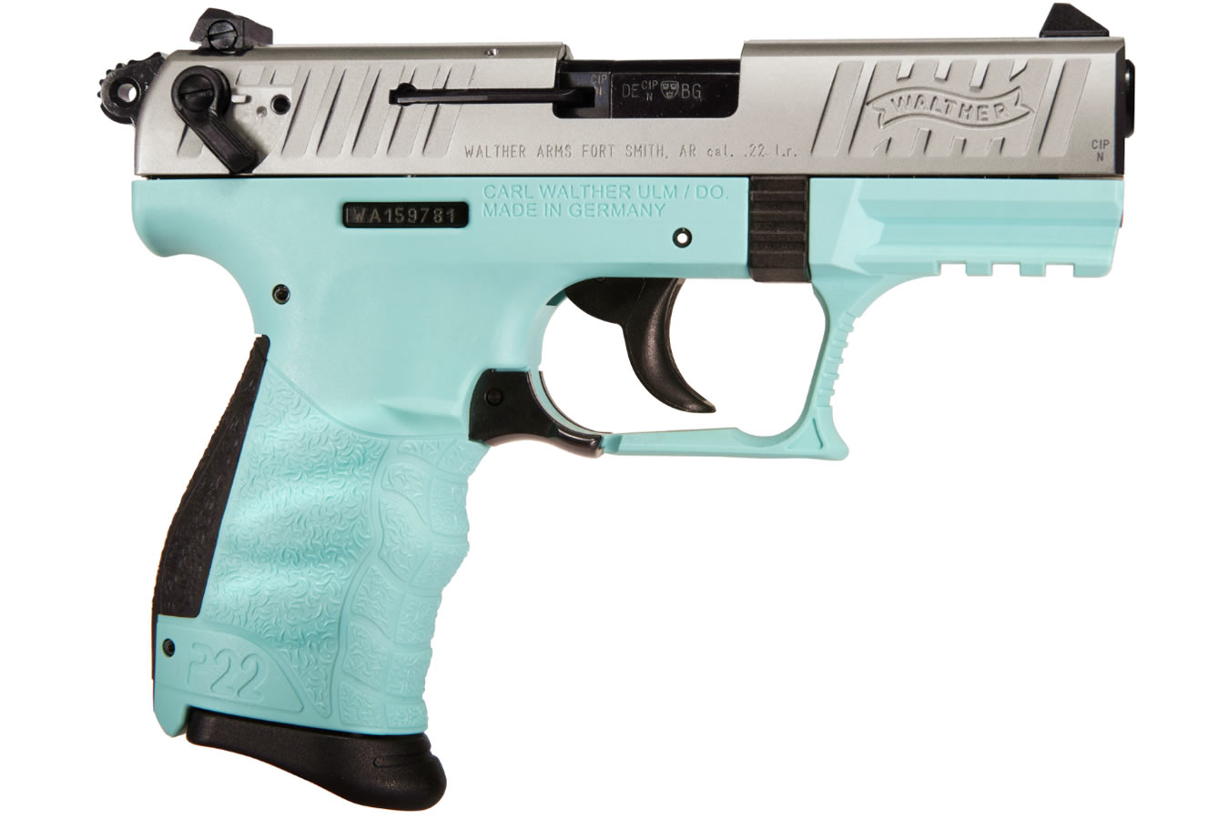 P22 22LR Rimfire Pistol with Angel Blue Frame