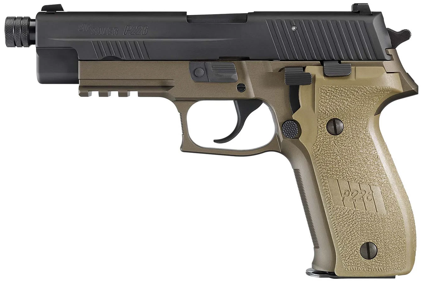 P226 Combat 9mm FDE Pistol with Threaded Barrel