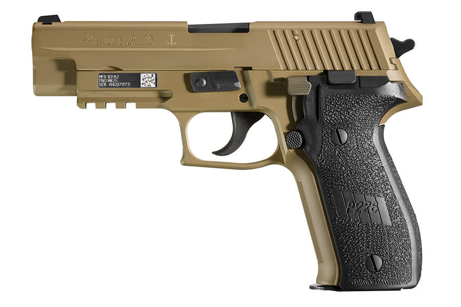 P226 MK25 Navy Desert 9mm Centerfire Pistol with Night Sights