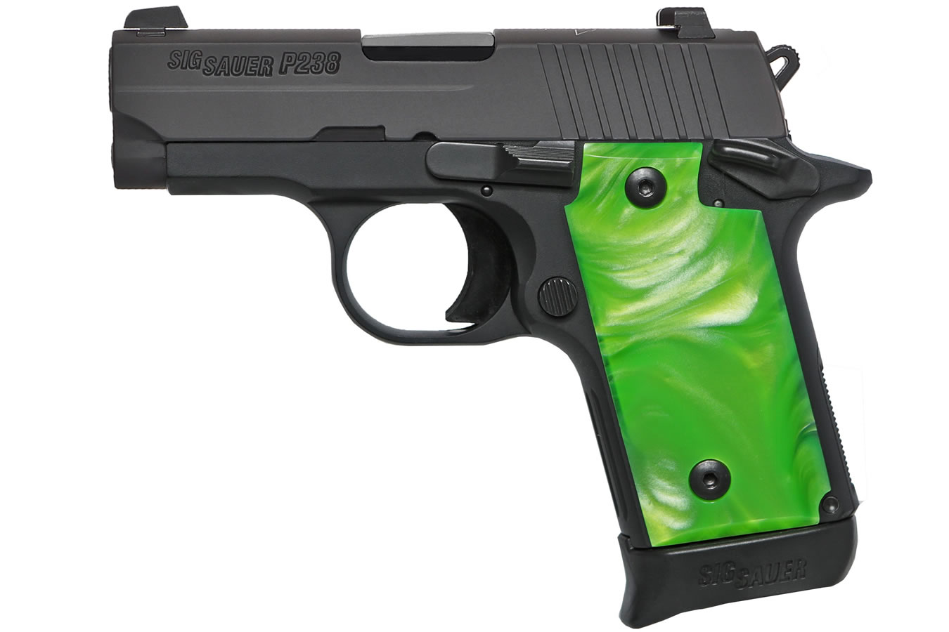 P238 380 ACP Carry Conceal Pistol with Green Pearlite Grips