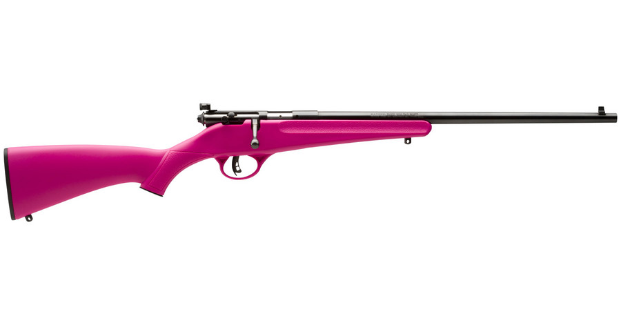 Rascal Minimalist 22LR Bolt Action Rimfire Rifle with Pink/Purple Hybrid Stock
