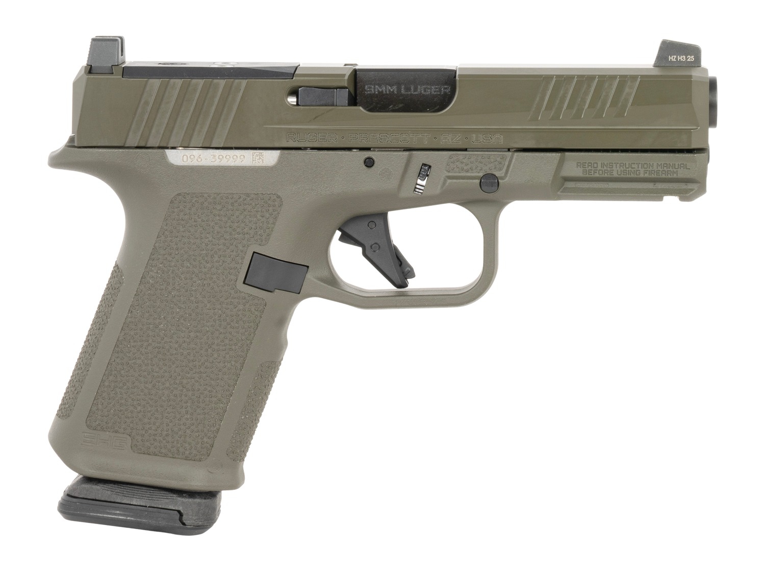 Rug 19440 Rxm 9MM 4 Thrd Odg 15R