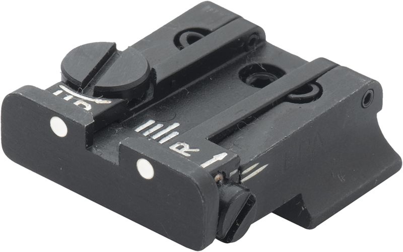 S&W - 3rd Gen. 9mm & 40cal. - Rear Adjustable Sight - White Dot
