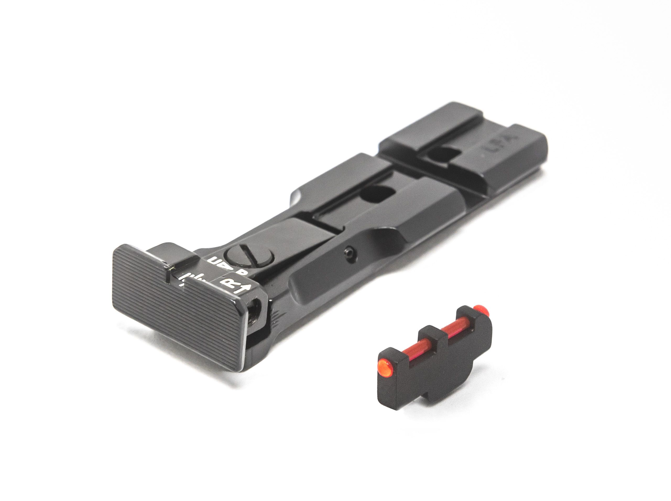 S&W RMR Rear Sight Black Target Black Body With Red Pin Front Sight