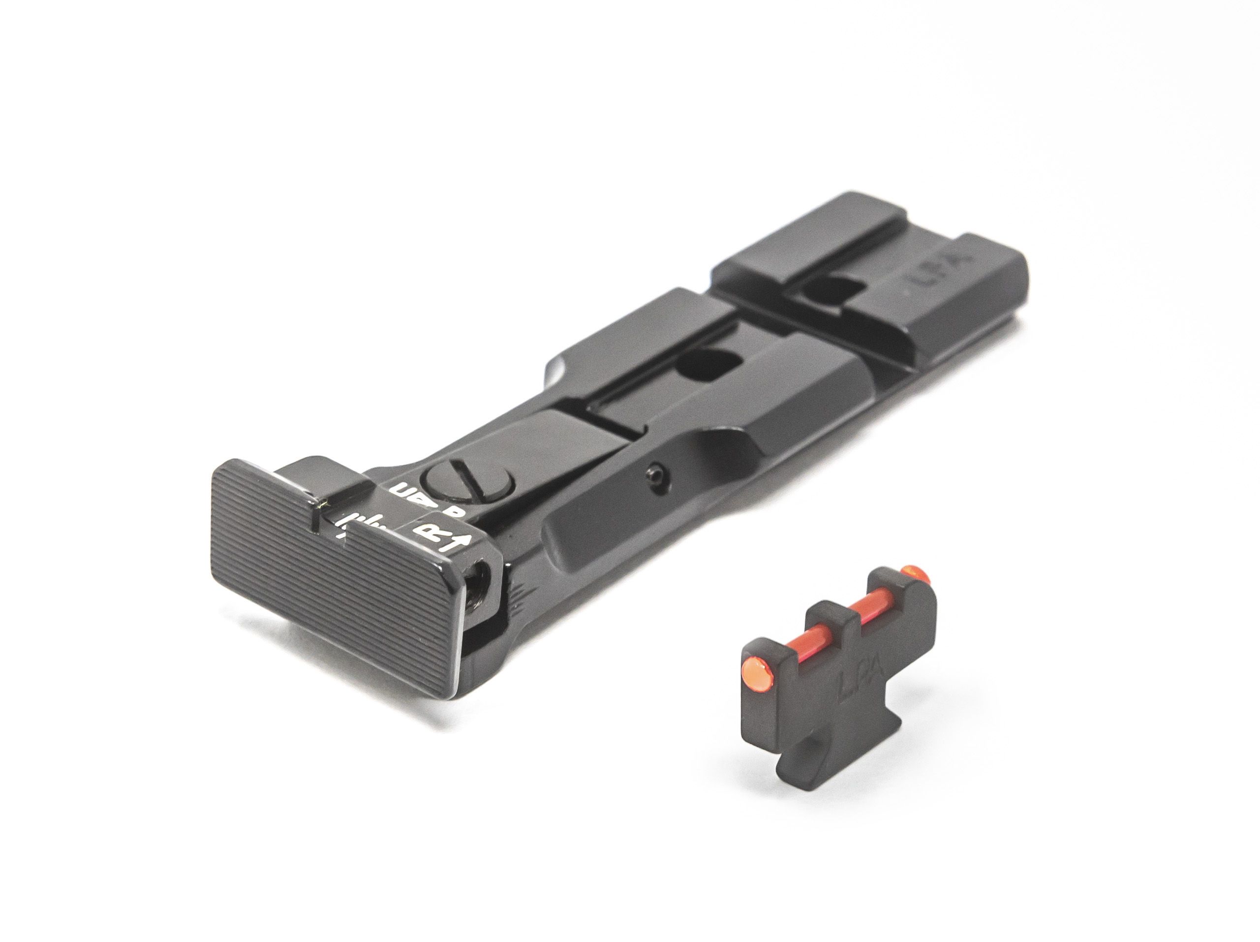 S&W RMR Rear Sight Black Target Black Body With Red Plunger Front Sight