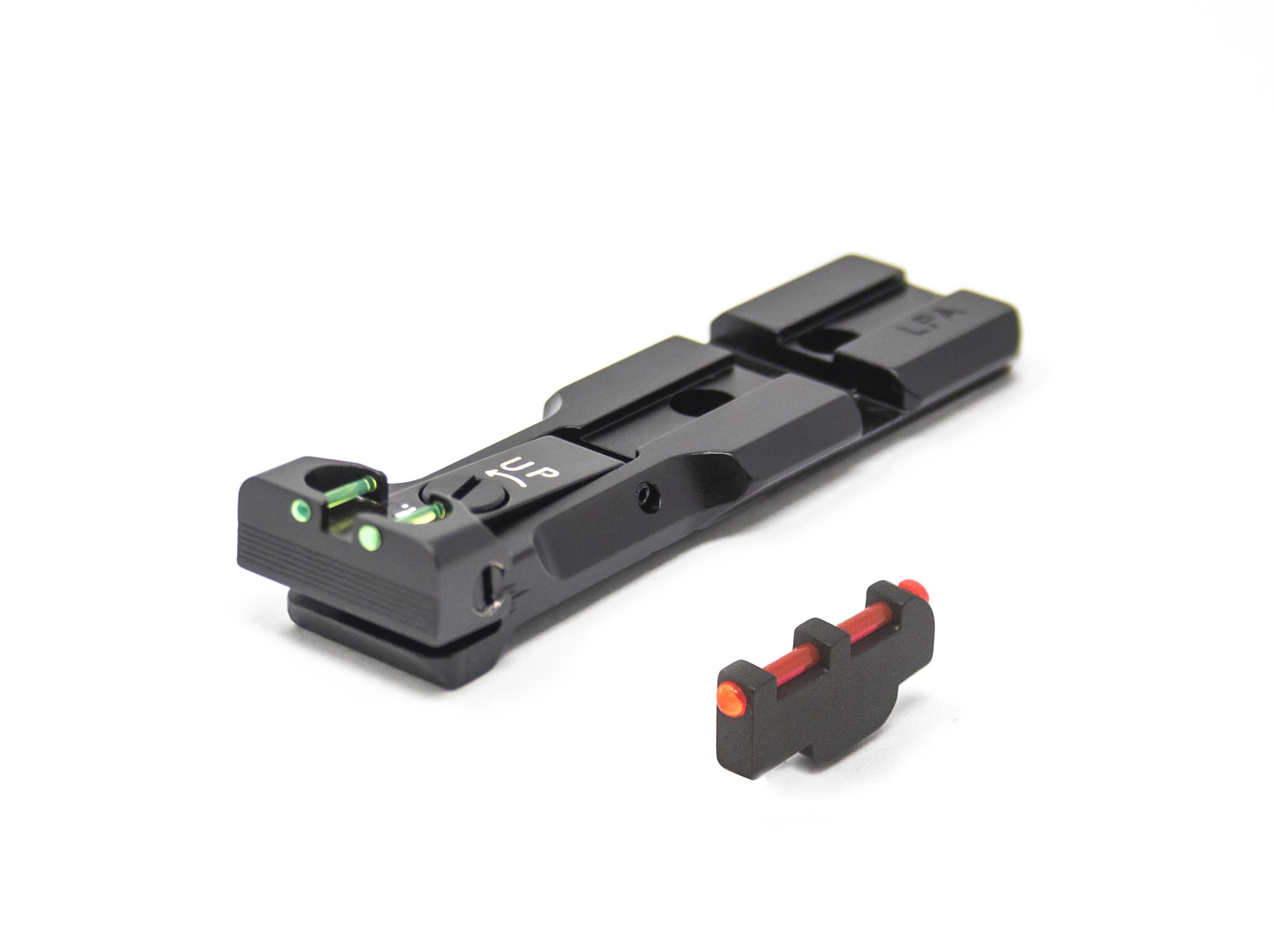S&W RMR Rear Sight Fiber Optic Black Body With Red Pin Front Sight