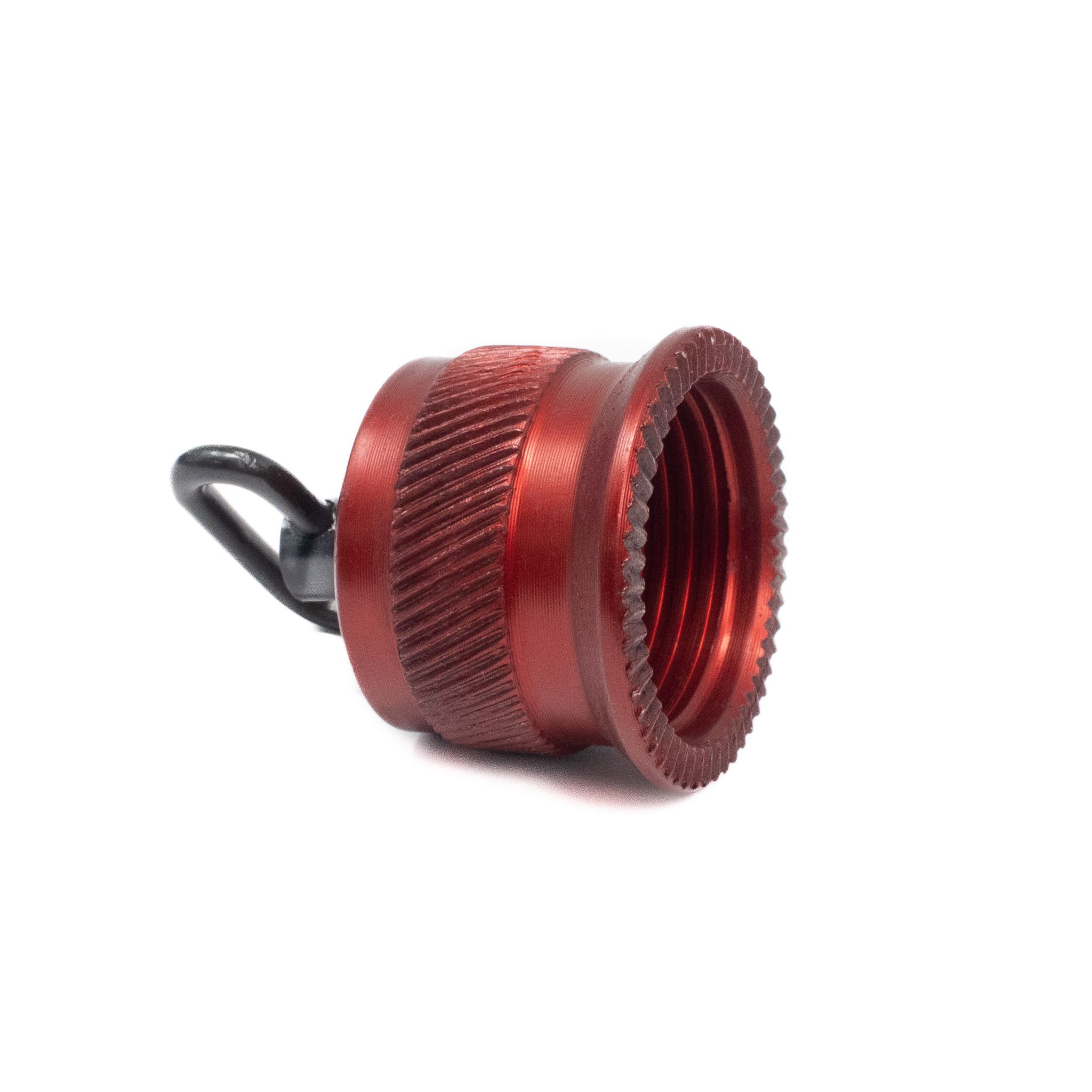 Shotgun Magazine Cap Knurled (Red) - Short W/ Sling Swivel — image 2