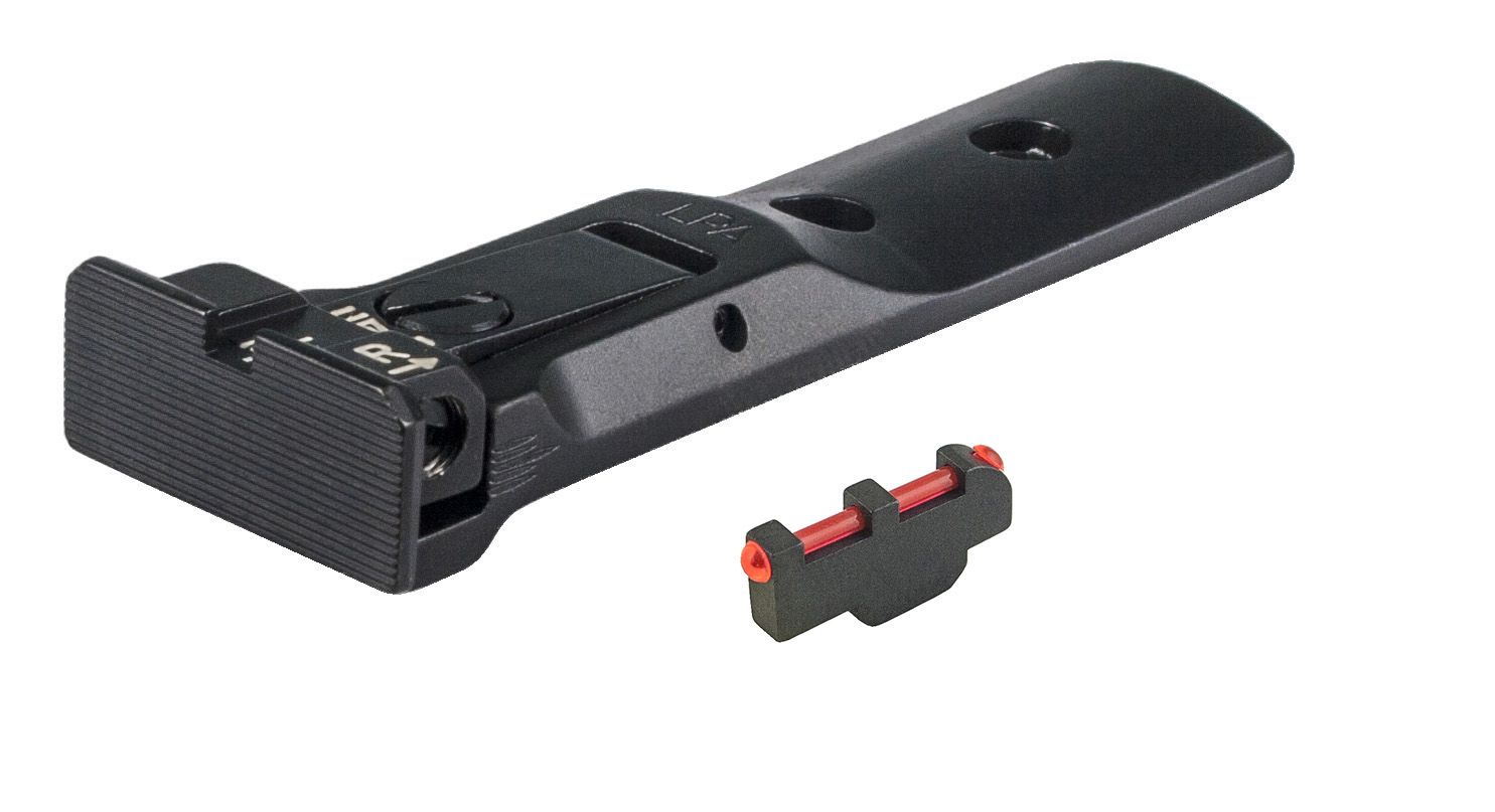 Revolver Rear Adj Sight - For Smith & Wesson, Black Target w/ Pin Fiber Front