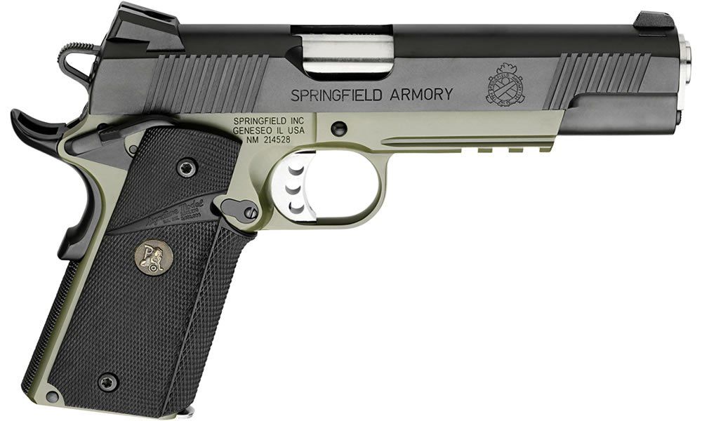 Springfield 1911 Loaded MC Operator 45 Acp OD Green Armory Kote