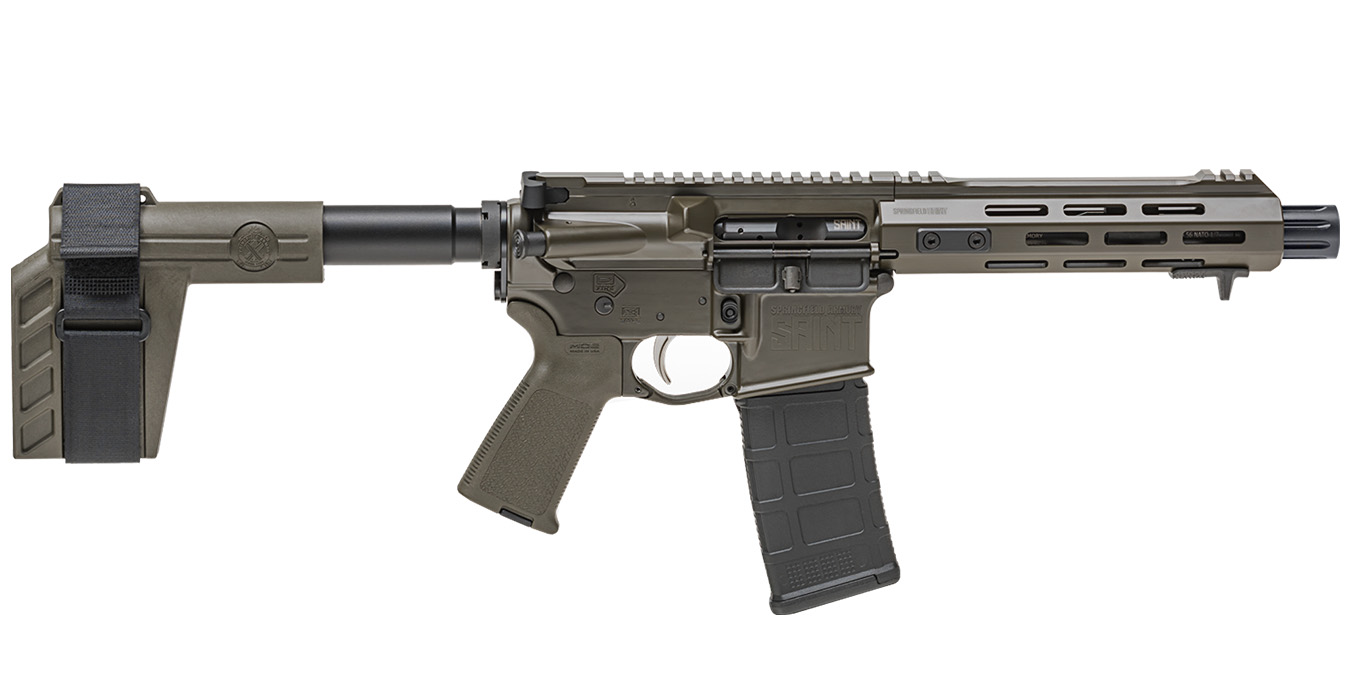Springfield Saint 5 56MM OD Green Semi Auto Pistol
