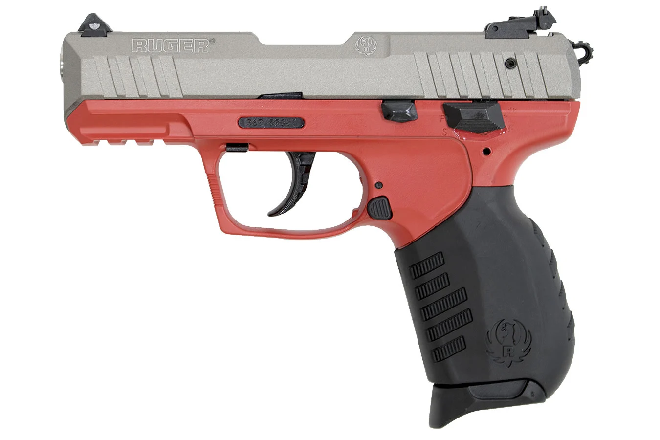 SR22 22LR Rimfire Pistol with Red Frame and Cerakote Gunmetal Gray Slide