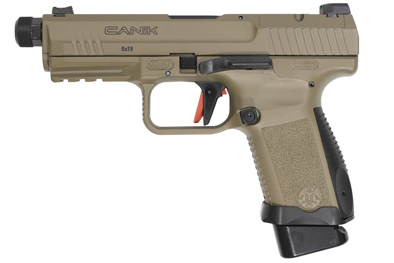 TP9 Elite Combat 9mm Flat Dark Earth Pistol with Threaded Barrel