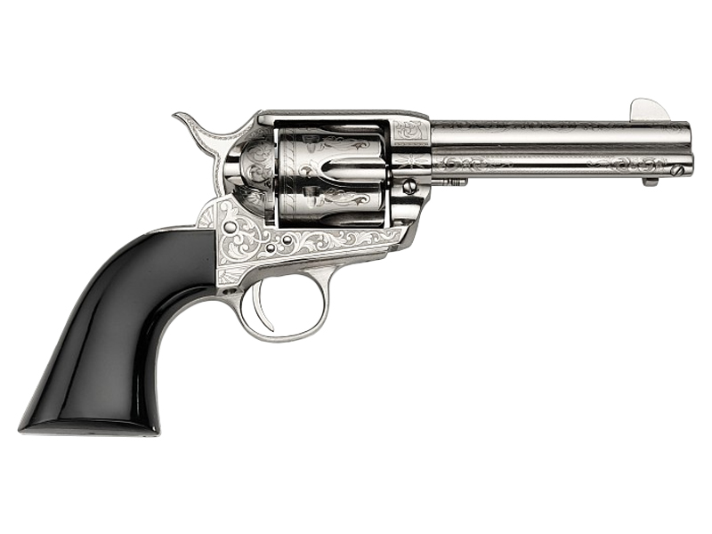 U.S. Grant 45 LC Single Action Revolver with Nickel Victorian Engraving and 5-1/2 inch Barrel