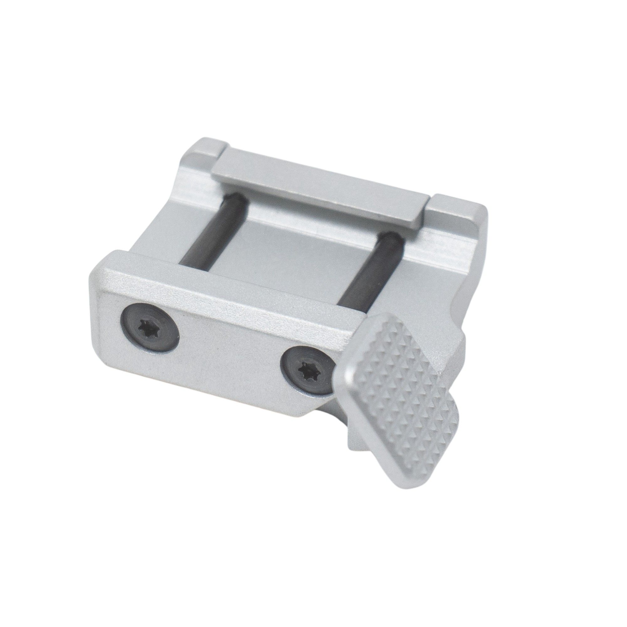 Universal Picatinny Rail Mount Thumb Ledge Gas Pedal - Chrome