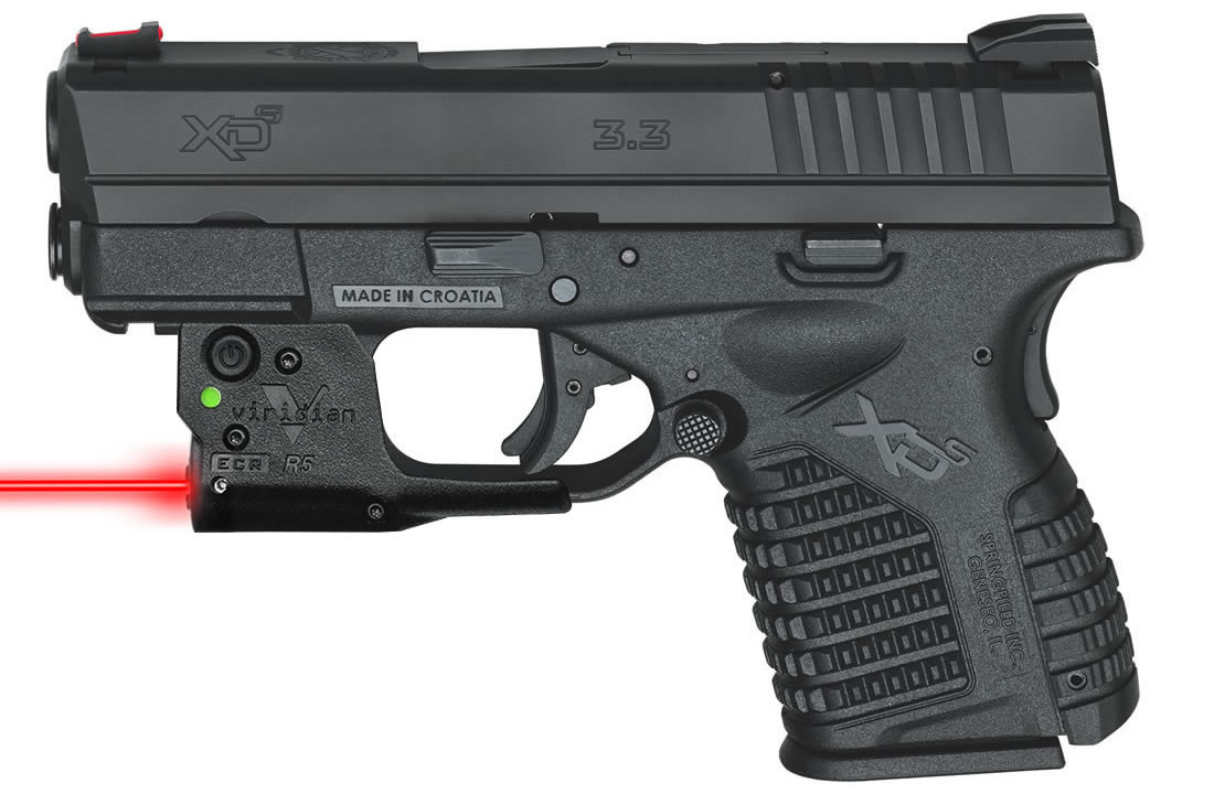 XD-S 3.3 40 S&W Centerfire Black Pistol with Laser Package