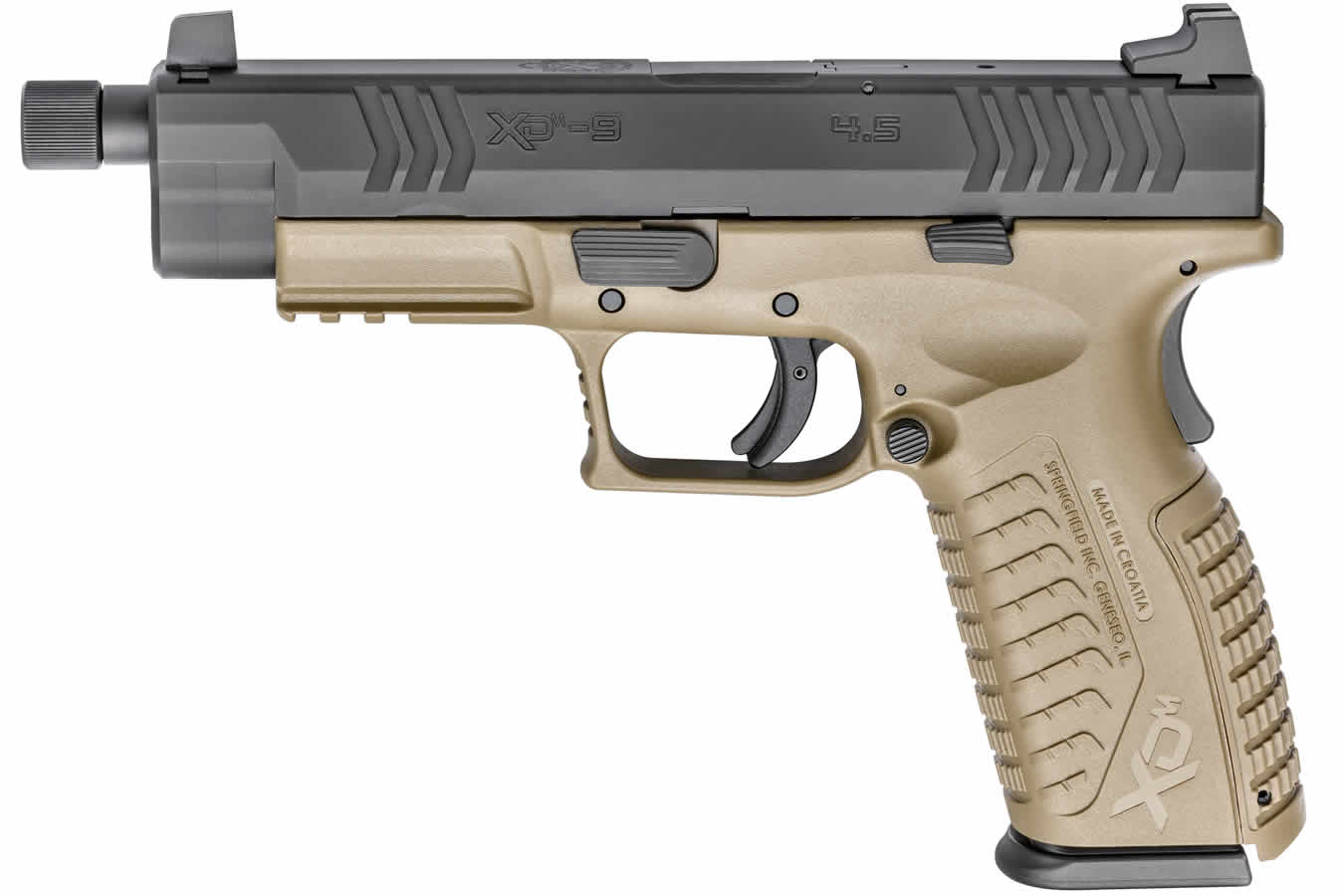 XDM 9mm 4.5 FDE Essentials Package with Threaded Barrel