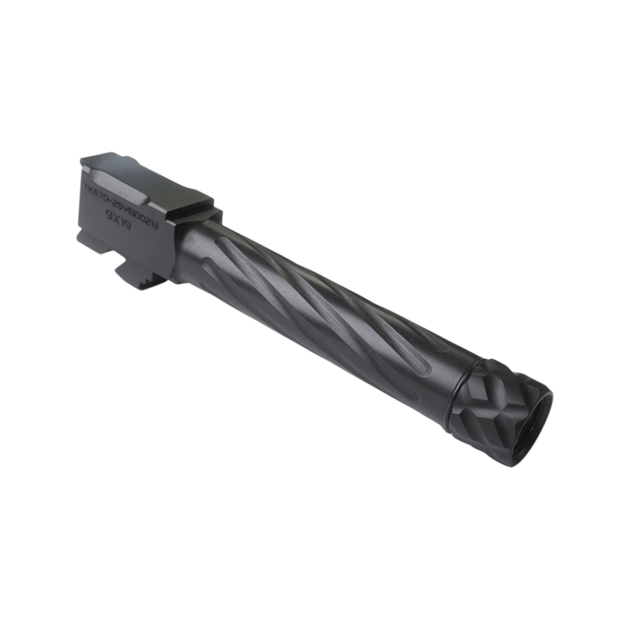 XF Pro Fluted Threaded Barrel - Black (Glock 19 Compatible)
