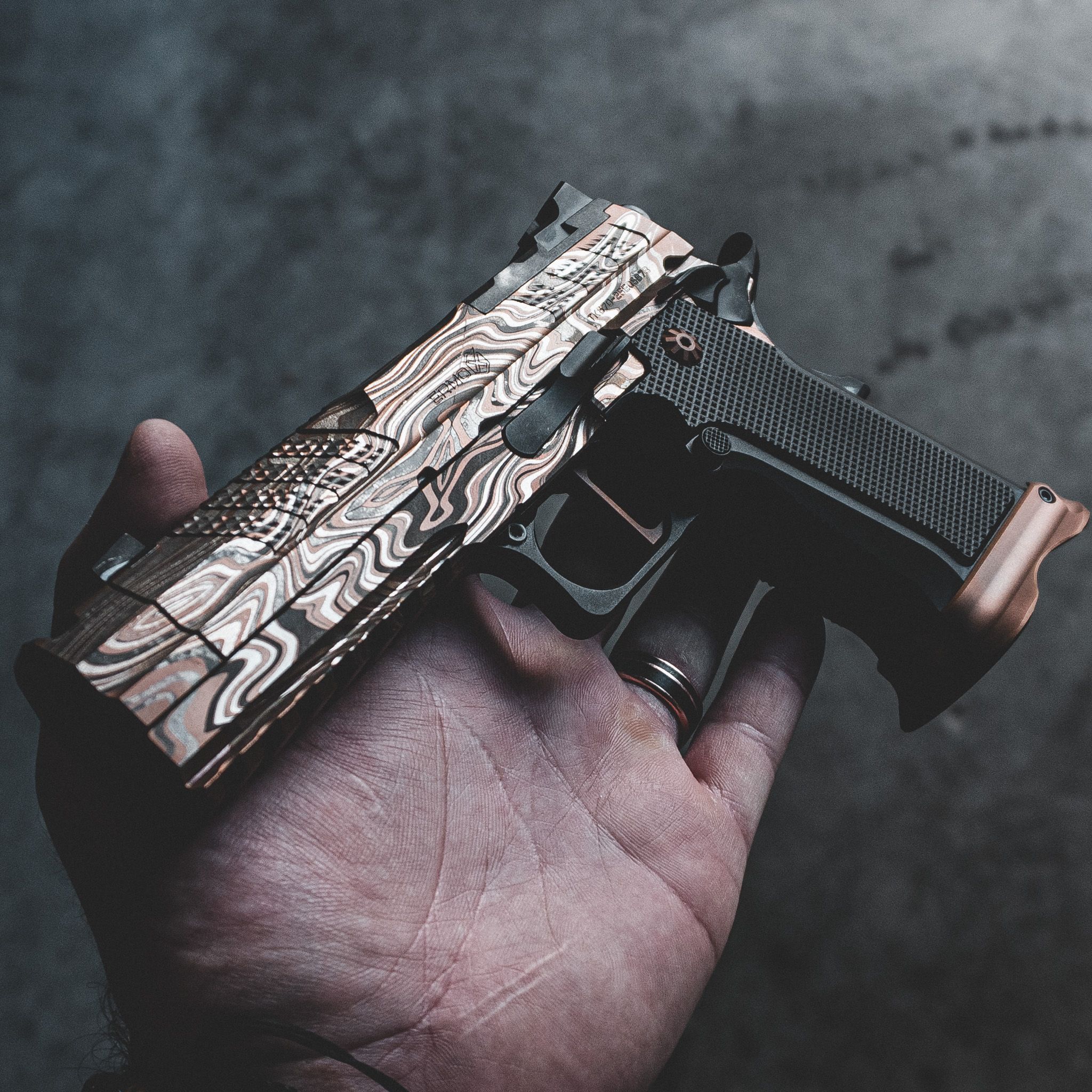 XP Comp - 9MM - Bronze "damascus" Custom Shop Edition