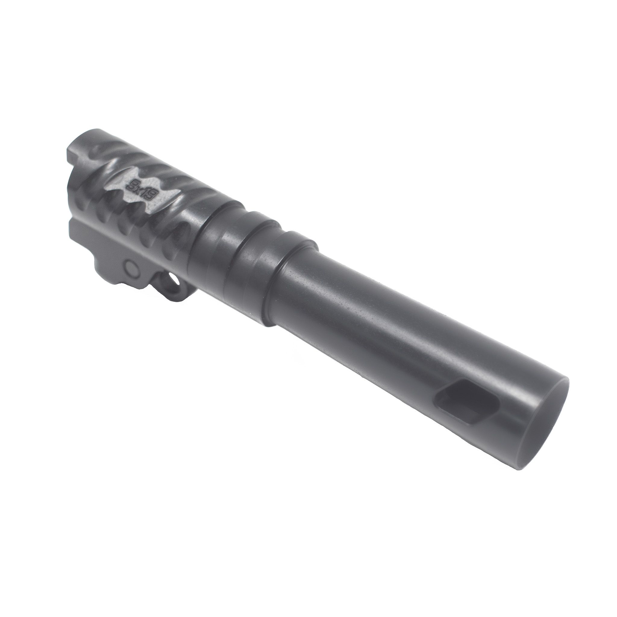 XP Pro 4" Fluted 1911 Barrel - 9MM - Clark/Para Ramped - Ported (Black)
