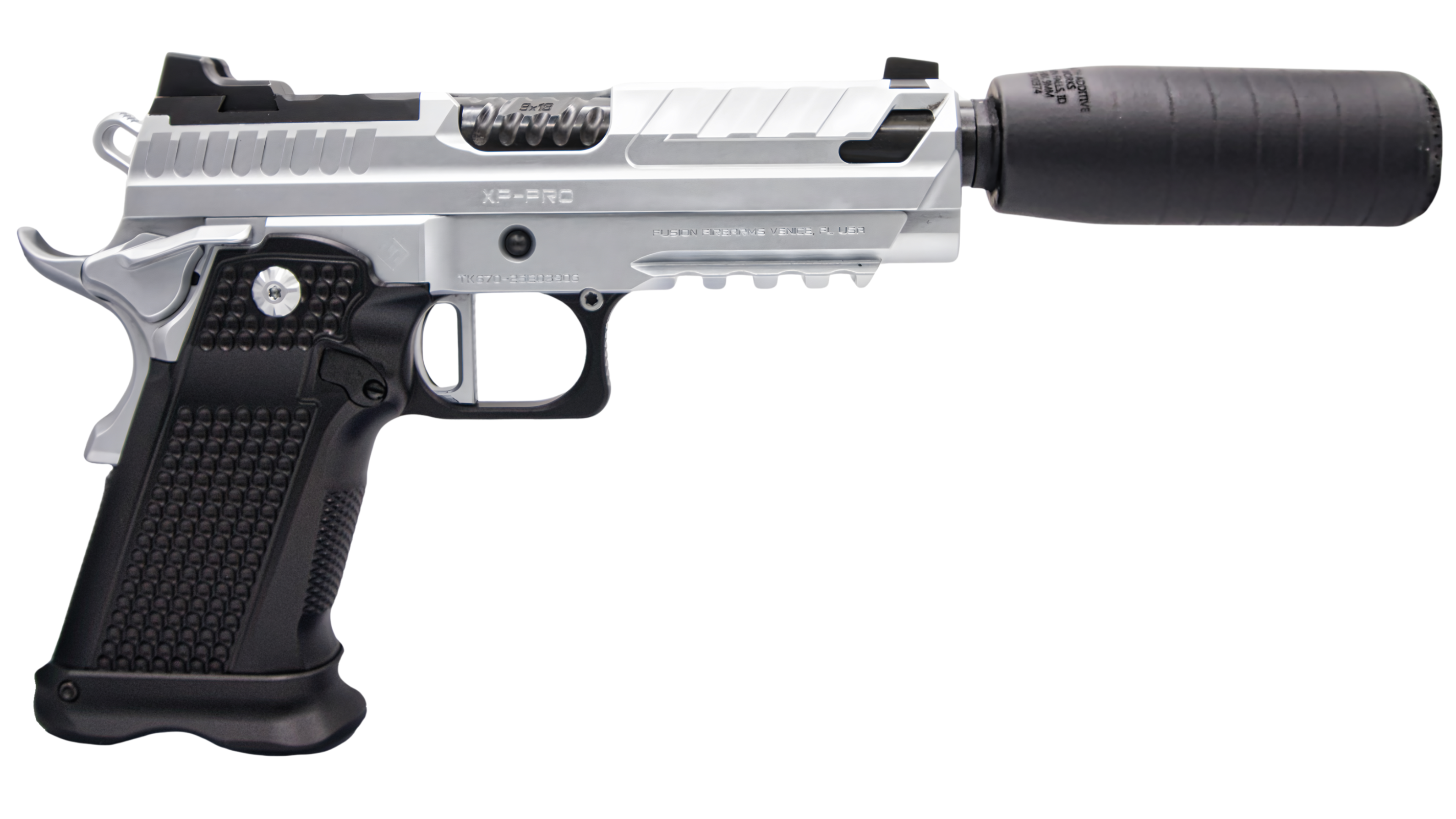 XP PRO™ Pistol - 9MM - Chrome - Suppressor Package - Custom Shop Edition