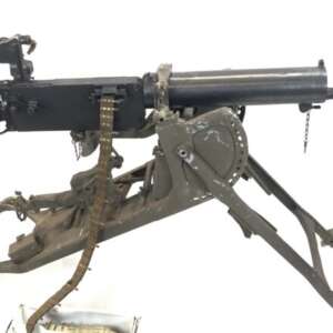 German WWI DWM Maxim MG 08 8mm Mauser Transferable Belt-Fed Heavy Machine Gun w/ Sled Mount & Accessories