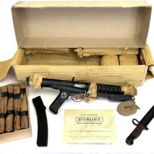 C&R Eligible Original British Sterling Mk 3 9x19mm NATO Transferable Sub Machine Gun, NIB Unfired Condition
