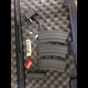 Lancer Tactical AR-15 AEG Airsoft Rifle OD Green w/ Addons