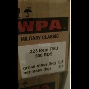 1000 Wolf 55g FMJ Classic WPA .223 5.56 federal