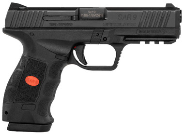 Sar USA SAR9 Semi-Auto Pistol 4.4" Barrel 9mm 17+1 Black Interchangeable Backstrap Grip Black