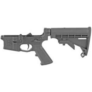 KE Arms, Complete Lower Receiver, Semi-automatic, 223 Rem/556NATO, A2 Pistol Grip, Mil-Spec 6 Position Stock, Black
