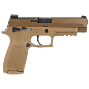 SIG SAUER P320 M17 9MM 4.7" BARREL COYOTE TAN SIGLITE NIGHT SIGHTS MANUEL SAFETY OR AND 3 MAGAZINES