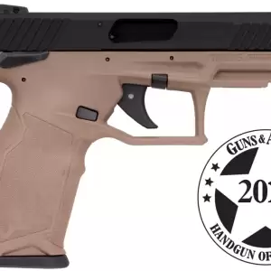 Hard Anodized Black 22 LR FDE Polymer Frame 16-Round With Manual Safety