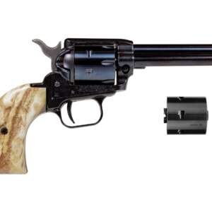 Rough Rider 22 LR/22 Mag Combo Revolver With 4.75 Inch Barrel and Stag Grips