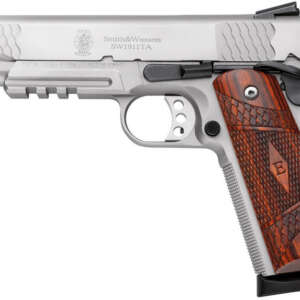 SW1911 E-Series 45 ACP Stainless Centerfire Pistol with Rail
