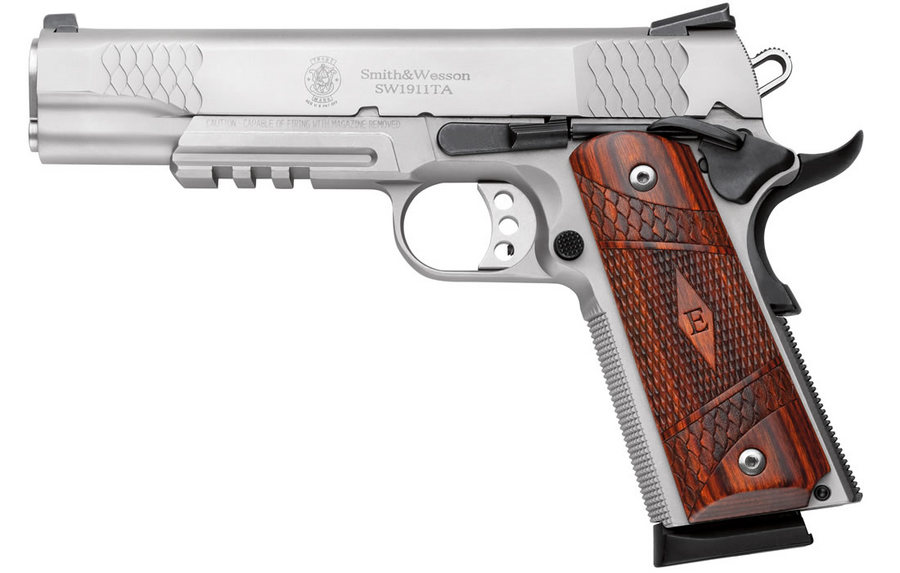 SW1911 E-Series 45 ACP Stainless Centerfire Pistol with Rail