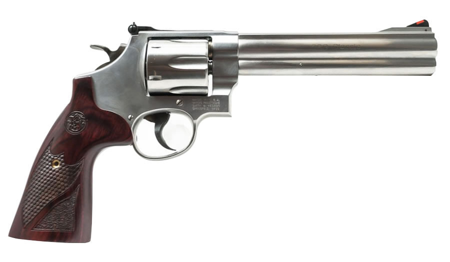 629 Deluxe 44 Magnum Revolver with Textured Wood Grips