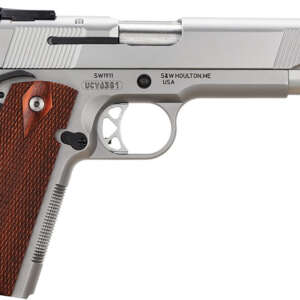 SW1911 E-Series 45 ACP Stainless Centerfire Pistol with Adjustable Rear Sight