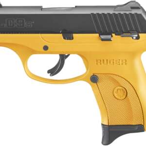 LC9s 9mm Luger Carry Conceal Pistol with Yellow Cerakote Frame