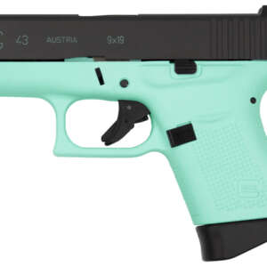 43 9mm Aqua Blue Duracoat Single Stack Pistol