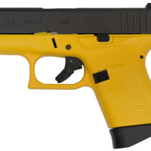 43 9mm Single-Stack Pistol with Yellow Cerakote Frame