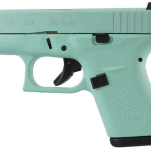 42 .380 Auto Eggshell Blue Cerakote Single Stack Pistol