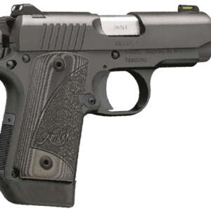 Micro 9 9mm Matte Black Carry Conceal Pistol with Green Fiber-Optic Front Sight