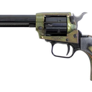 Rough Rider 22LR Case Hardened Rimfire Revolver with Green Laminate Grips